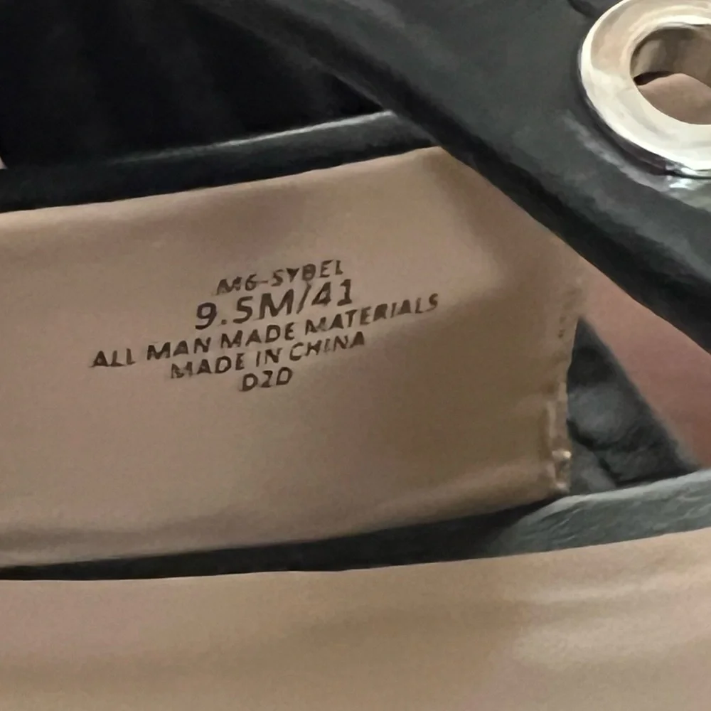 Mix No. 6 Sybel Flat black faux patent leather  silver hardware 9.5 nwot - Picture 14 of 16